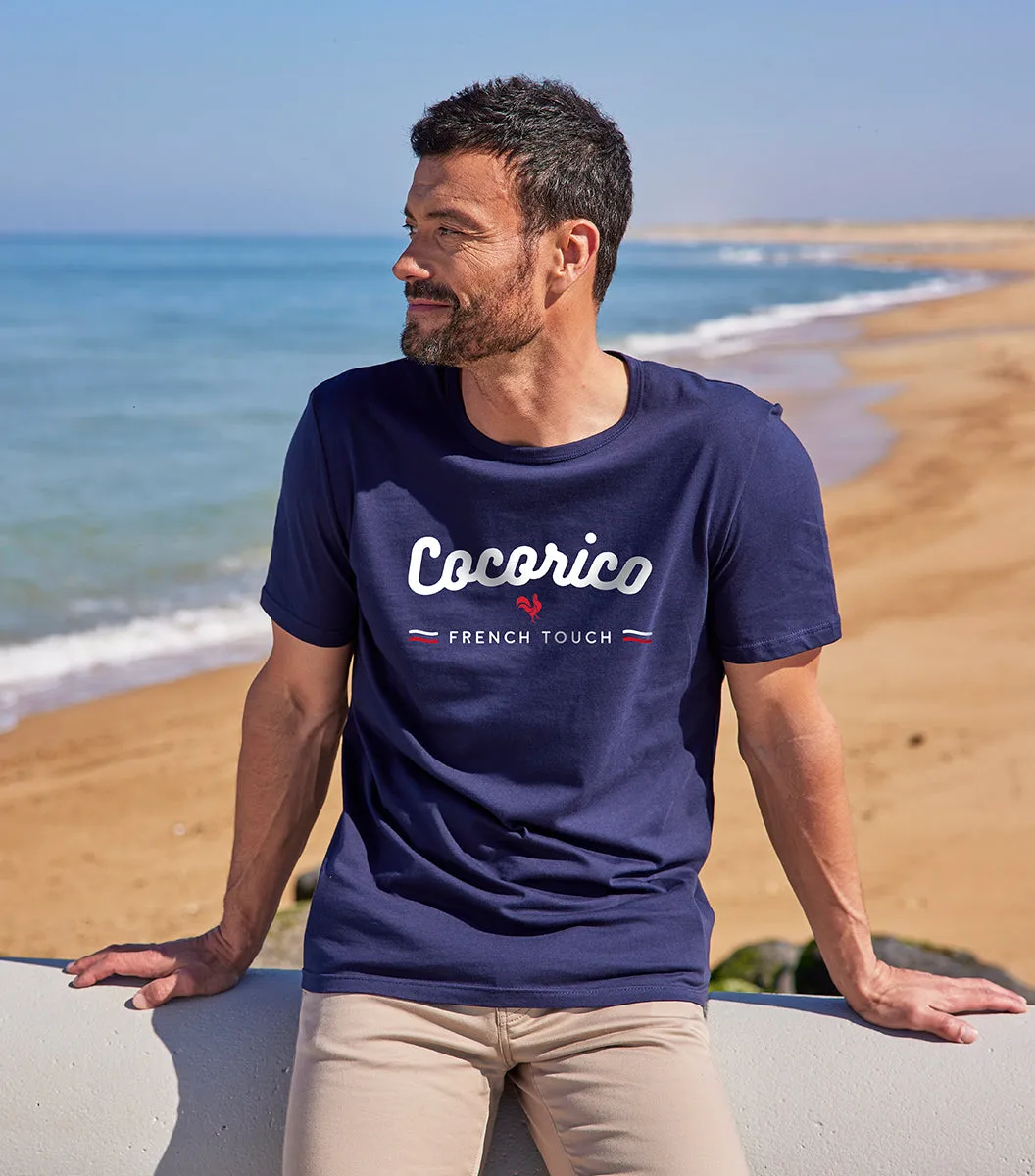 Cocorico French Touch t-shirt homme marine coton