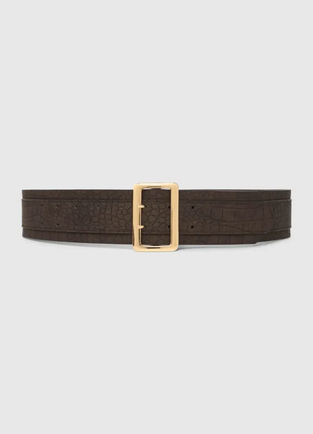 Calliope ceinture large effet croco femme boucle