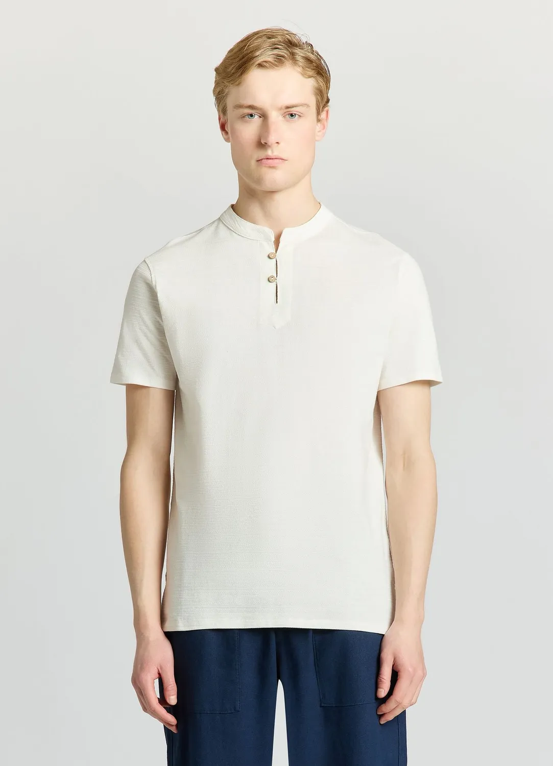 Calliope t-shirt col serafino homme manches courtes