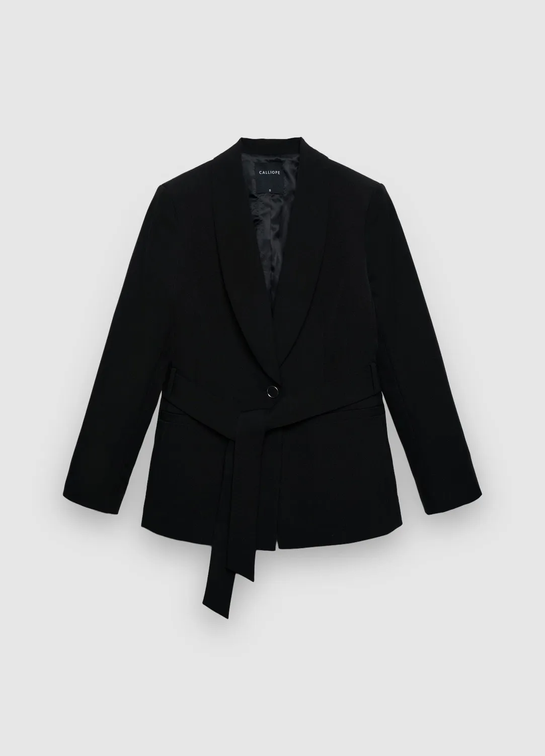 Calliope veste blazer ceinturée femme unie soirée