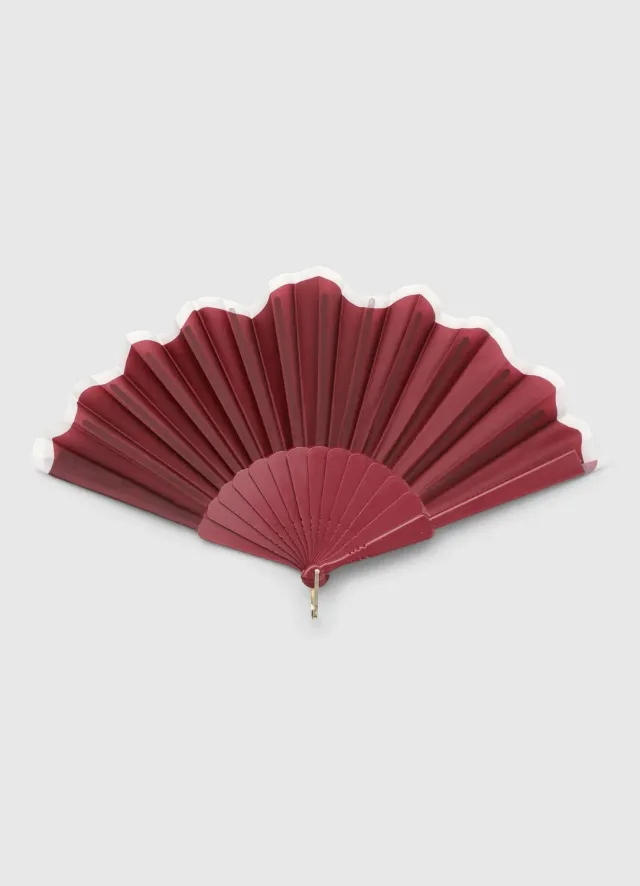 Calliope éventail femme pliable uni à anneau