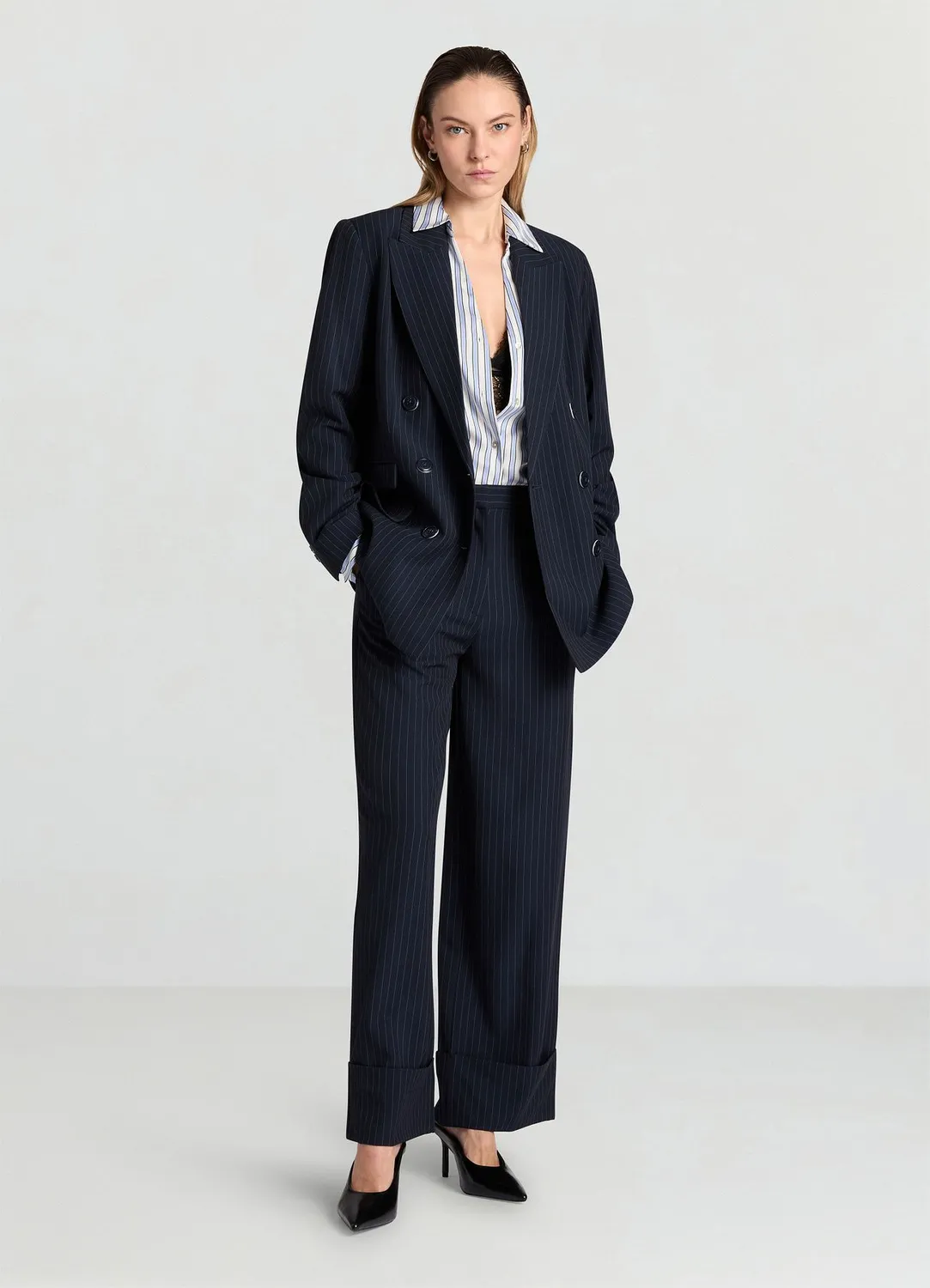 Calliope veste croisée rayée femme blazer bureau