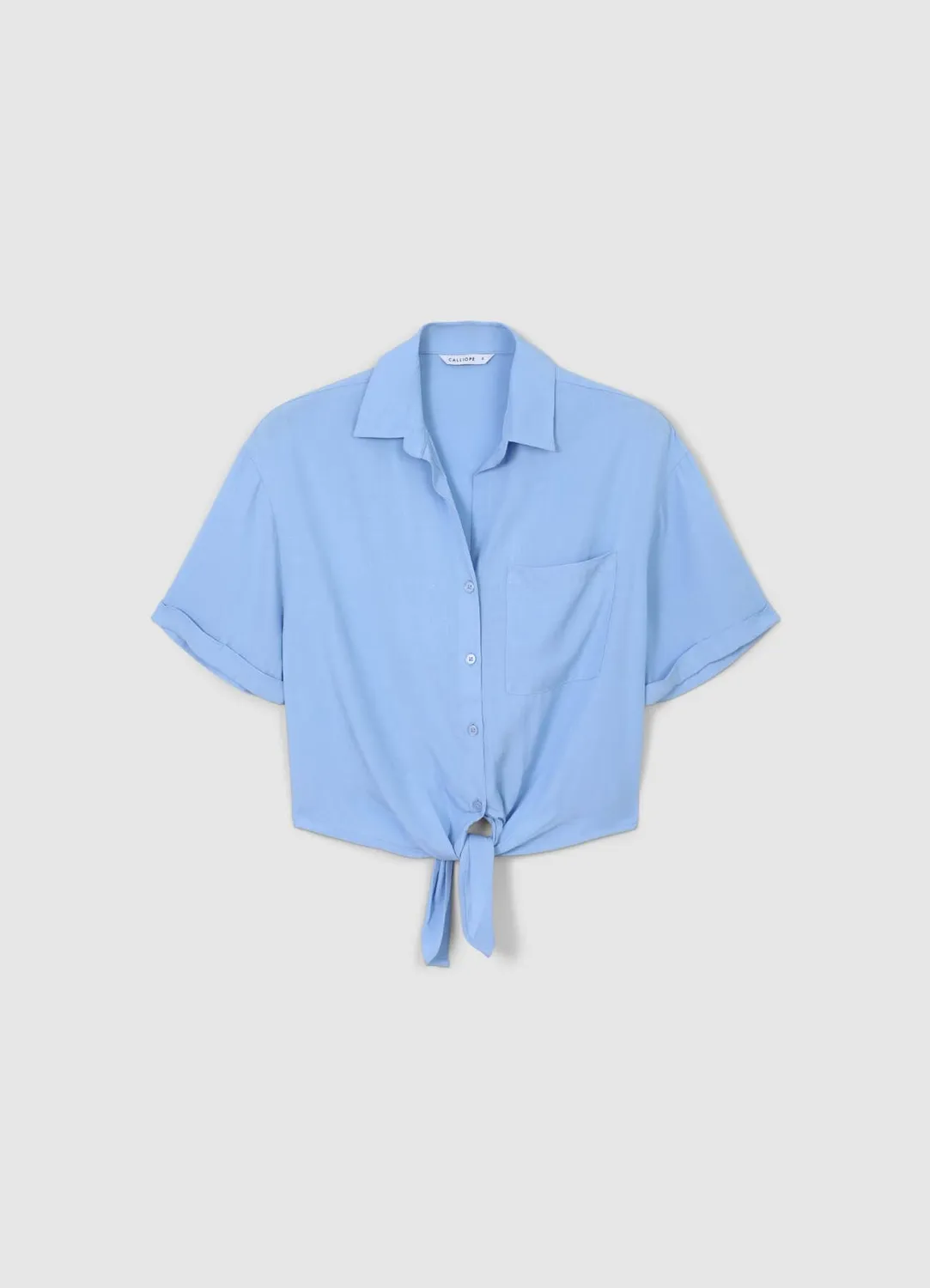 Calliope chemise nouée manches courtes femme