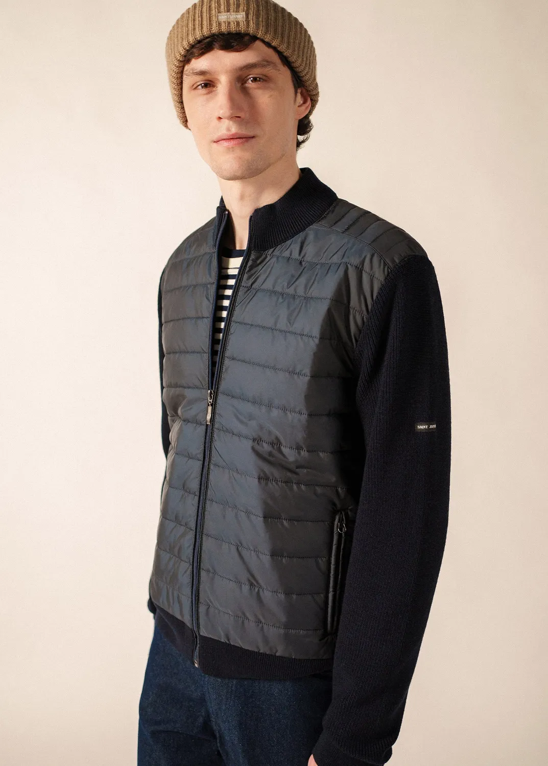 Saint James Banff gilet homme navy matelassé hiver
