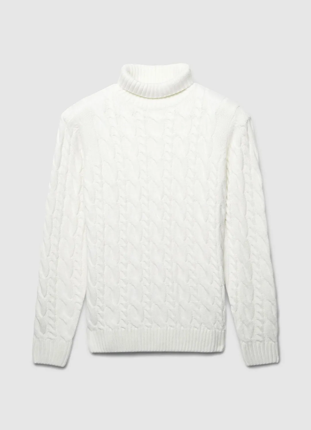 Calliope pull col roulé torsades homme