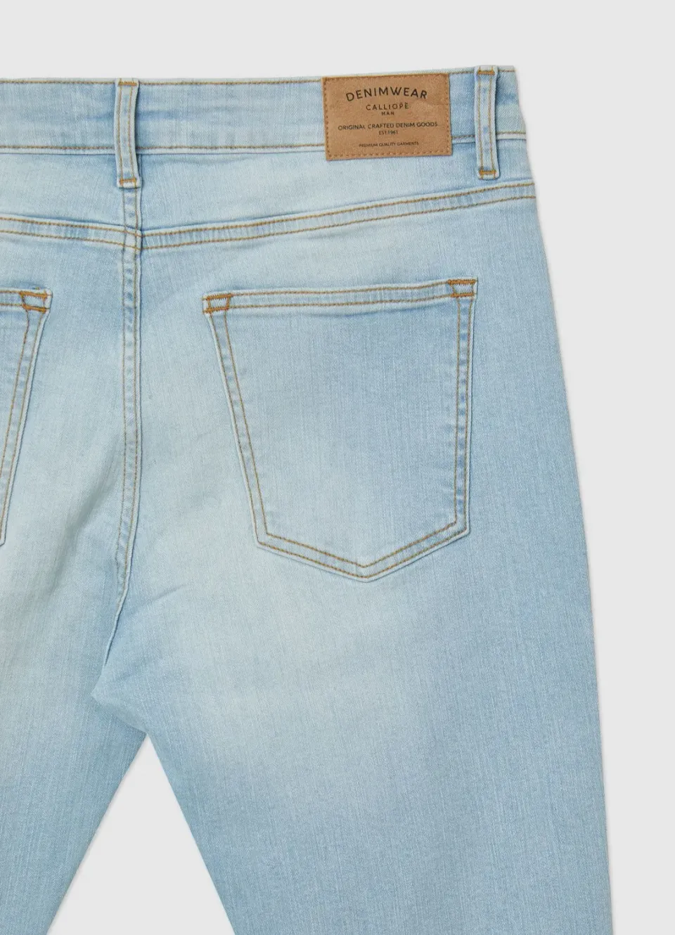 Calliope jeans skinny homme délavé à trous regular