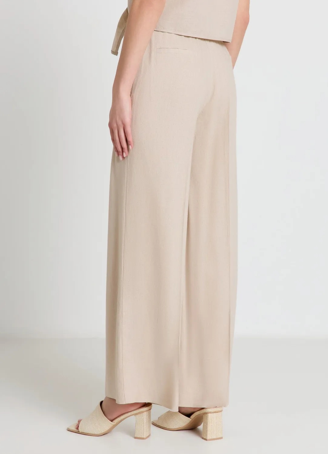 Calliope palazzo pantalon taille haute femme poches