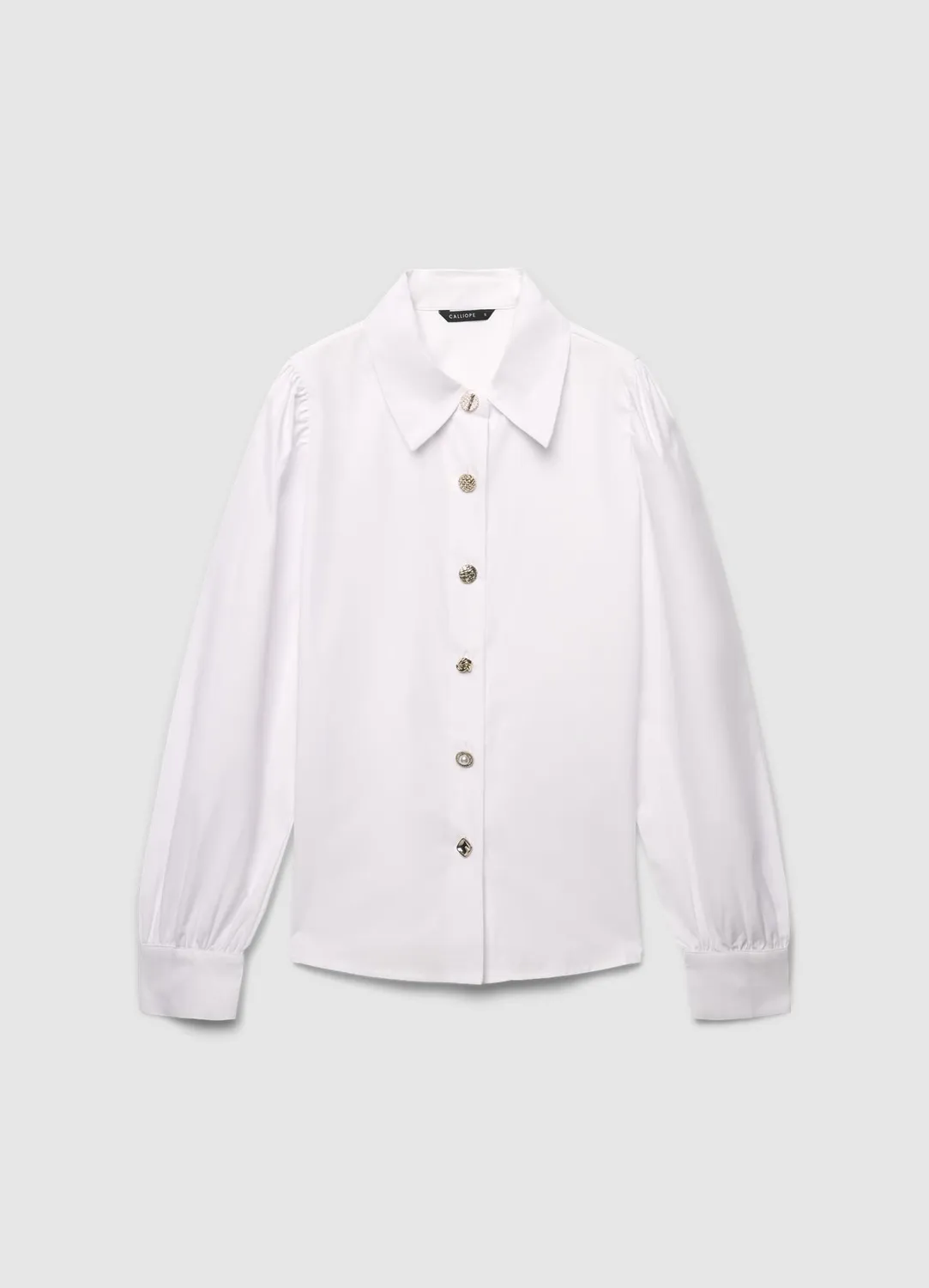 Calliope chemise boutons dorés femme unie