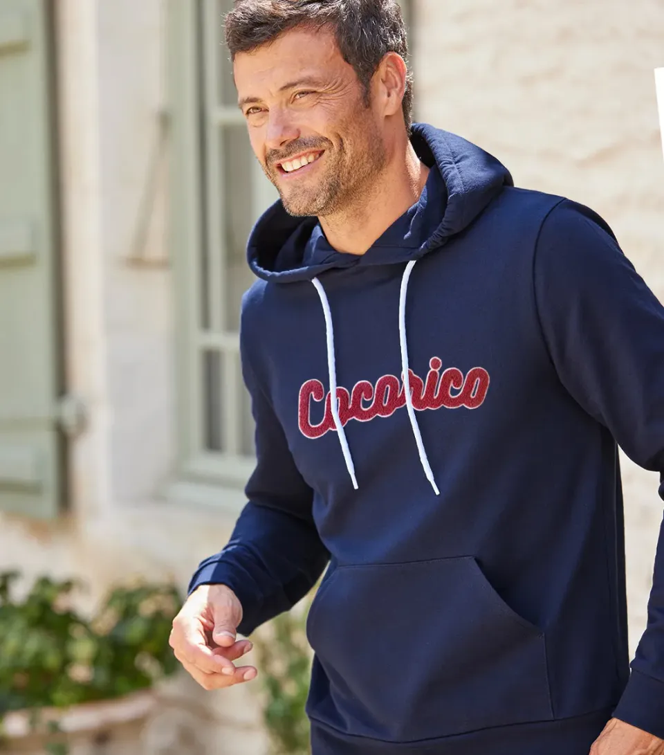Cocorico Marine La Bouclette sweat capuche coton