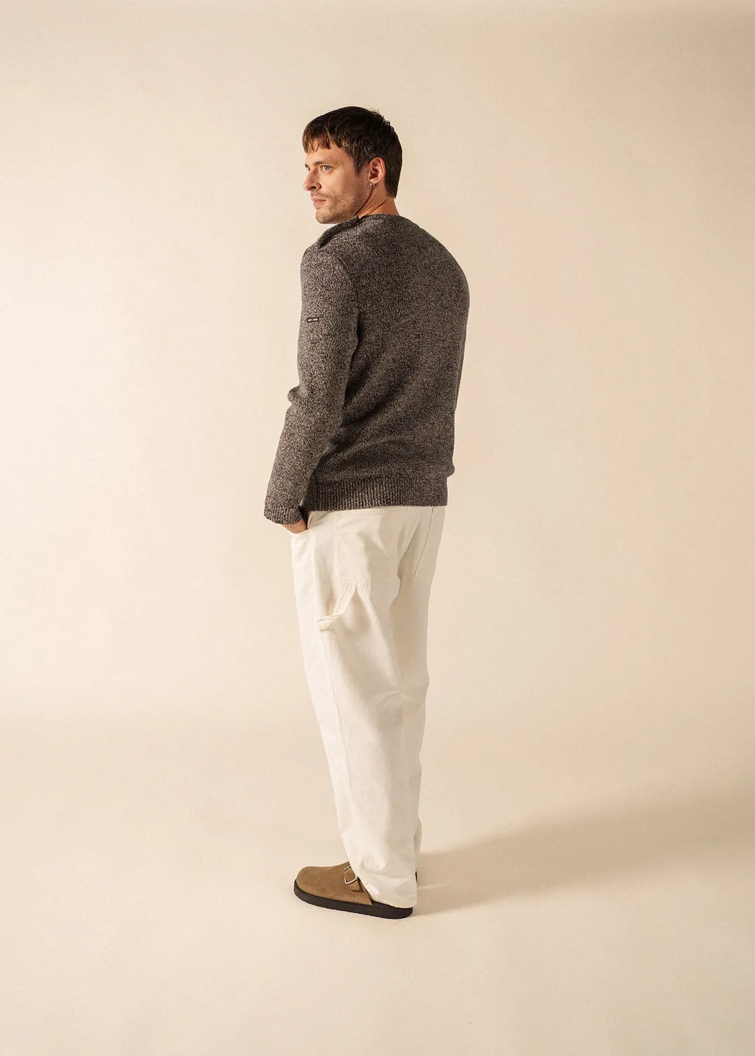 Saint James Cancale pull marin navy ecru laine