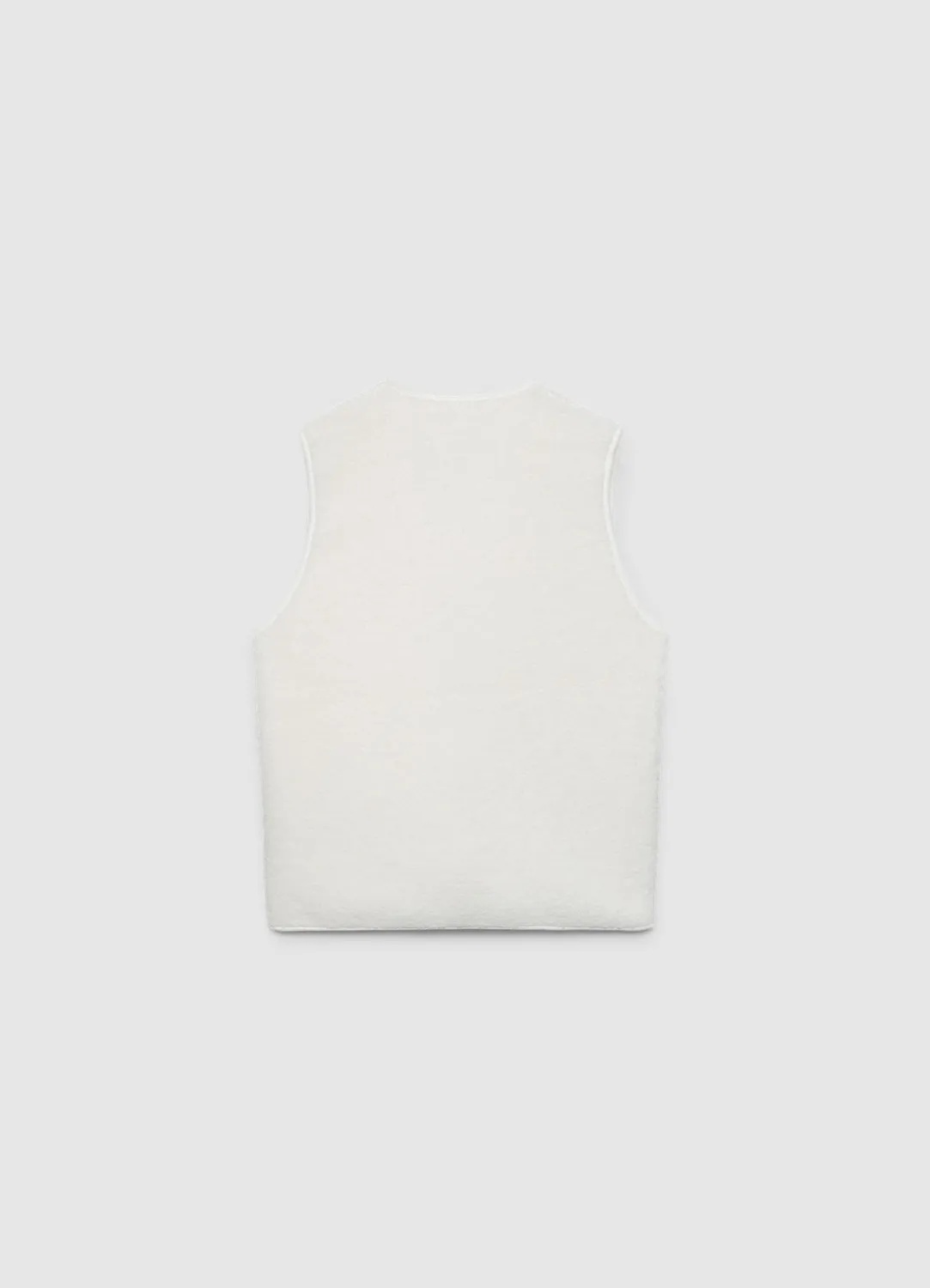 Calliope gilet peluche femme col V à brandebourgs