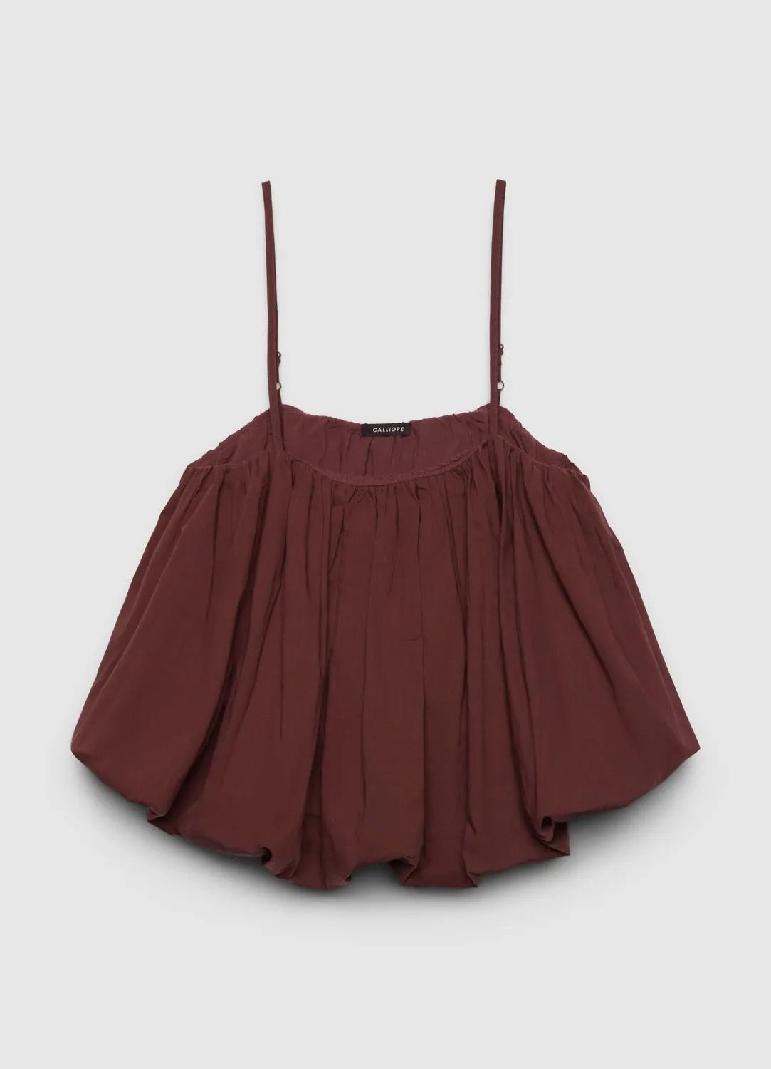Calliope top ballon femme bretelles fines uni