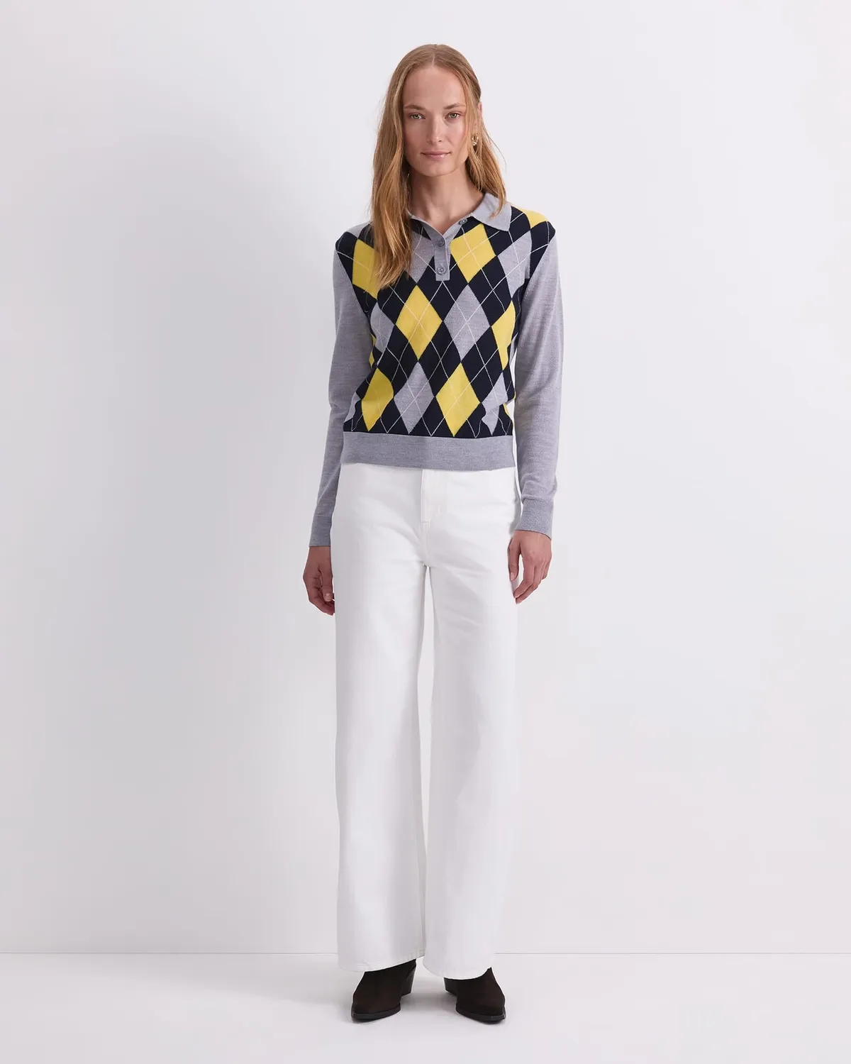 Sportscraft Francis Polo mérinos argyle femme
