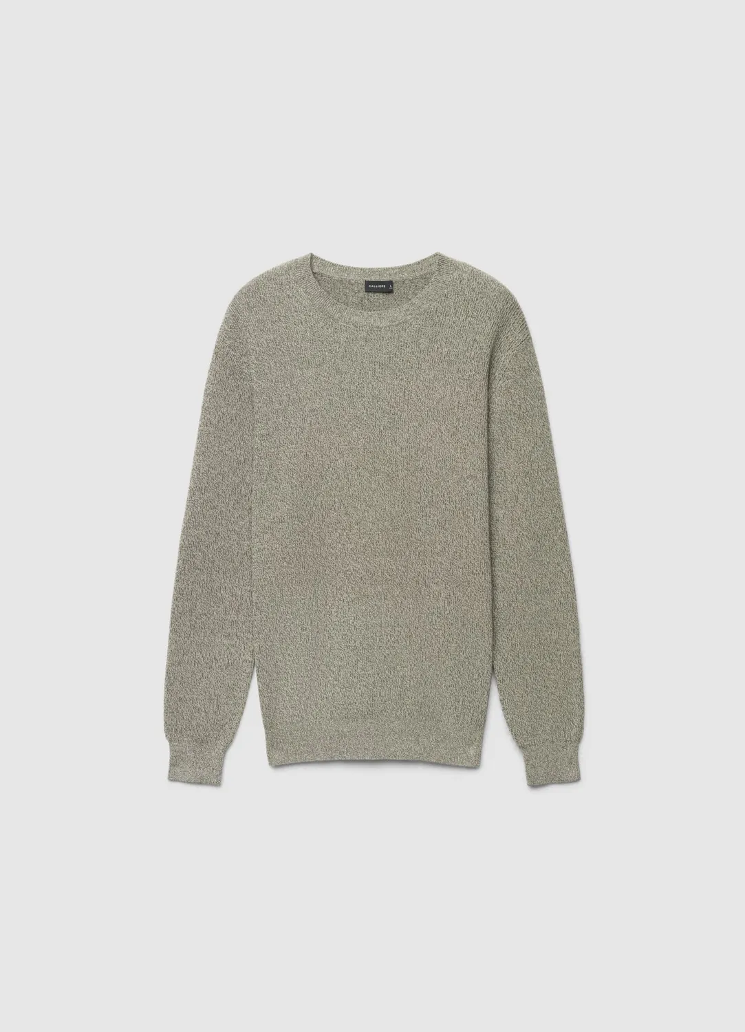 Calliope pull homme col rond uni manches longues