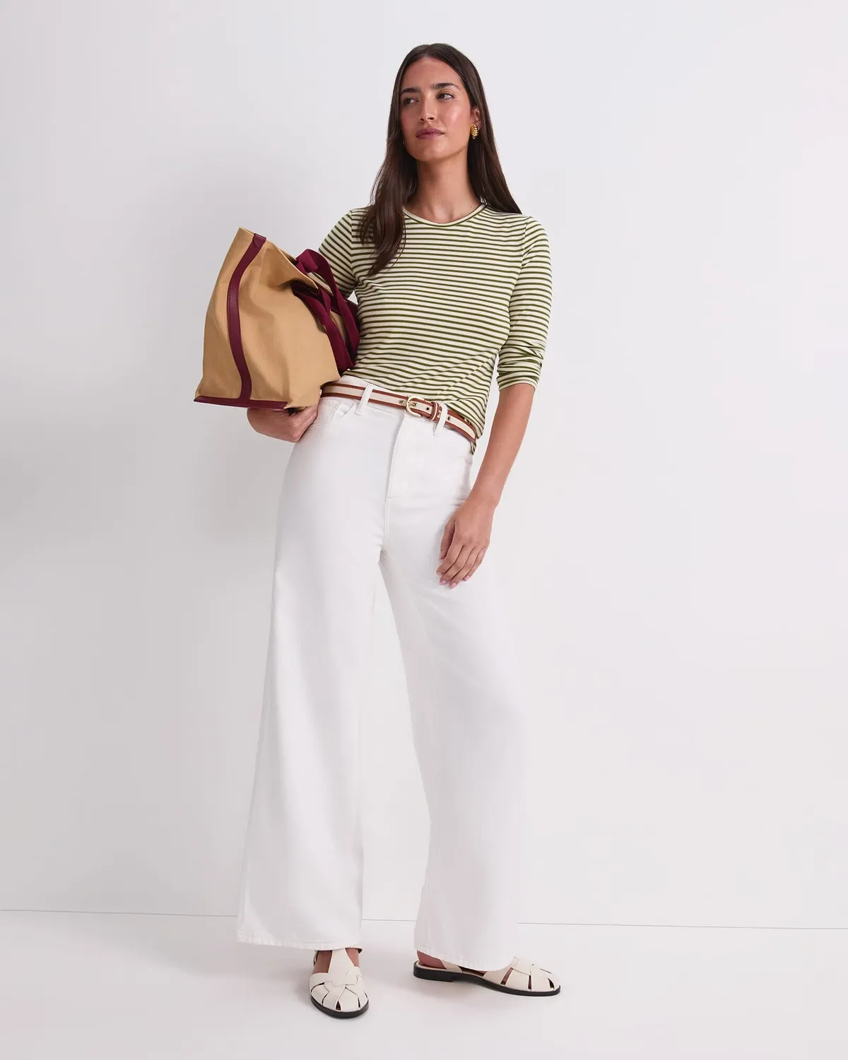 Sportscraft Simmi 120599 jean large blanc femme