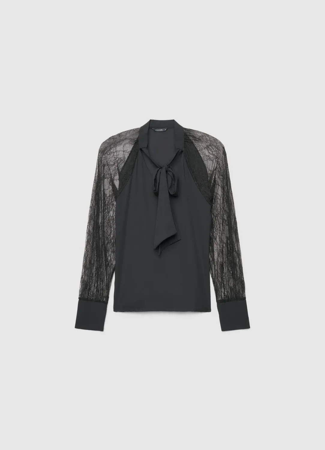 Calliope blouse nœud dentelle blouse femme manches longues