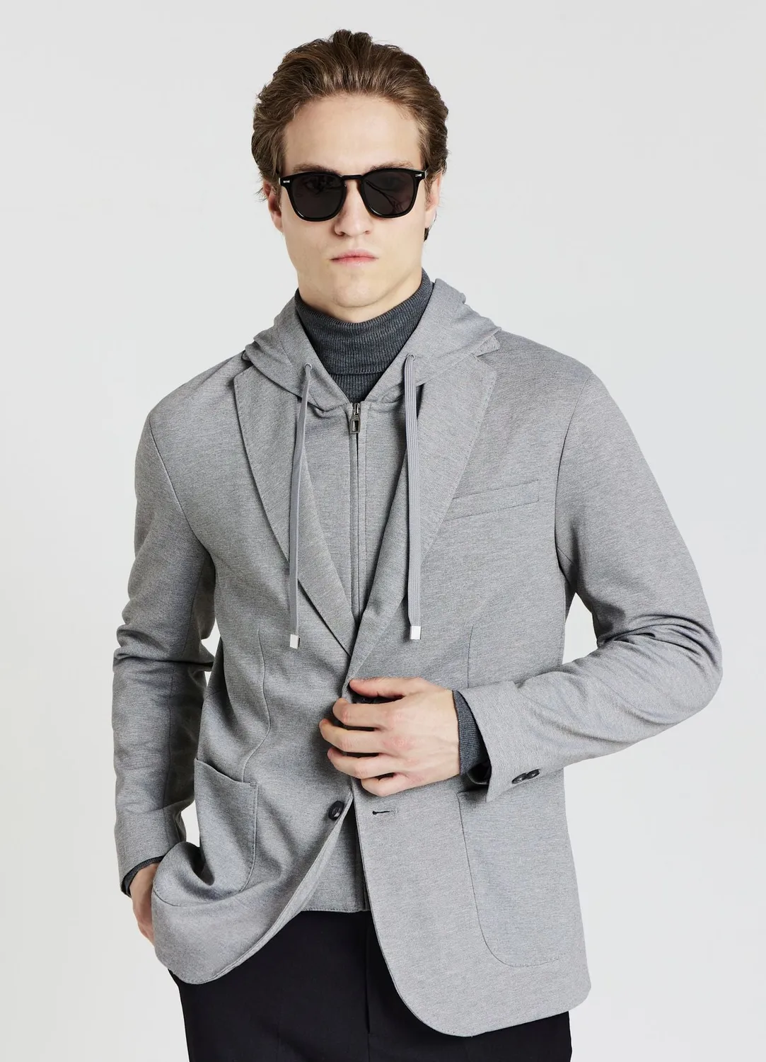 Calliope veste capuche boutons homme