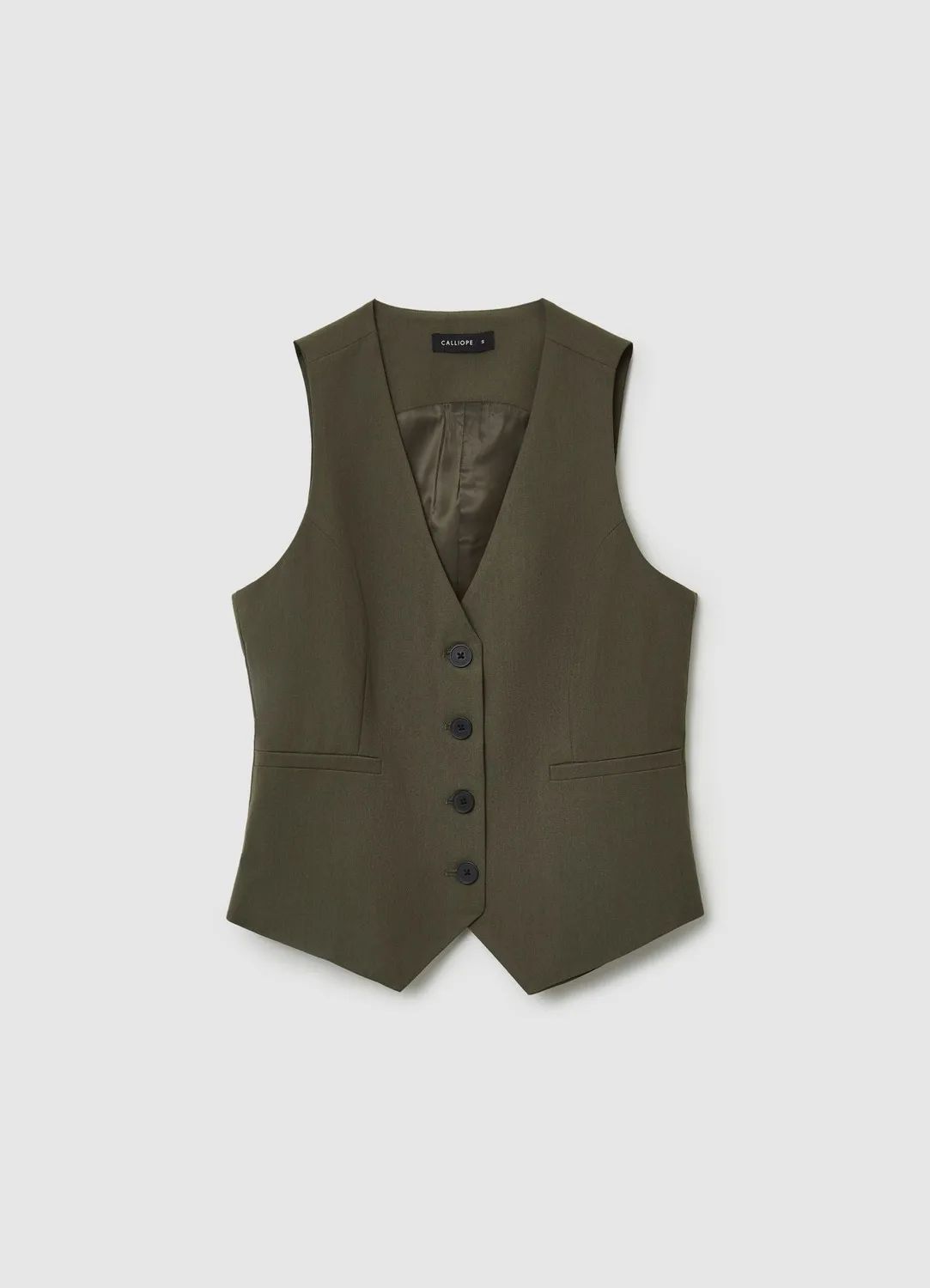Calliope Gilet Uni gilet femme col V boutons