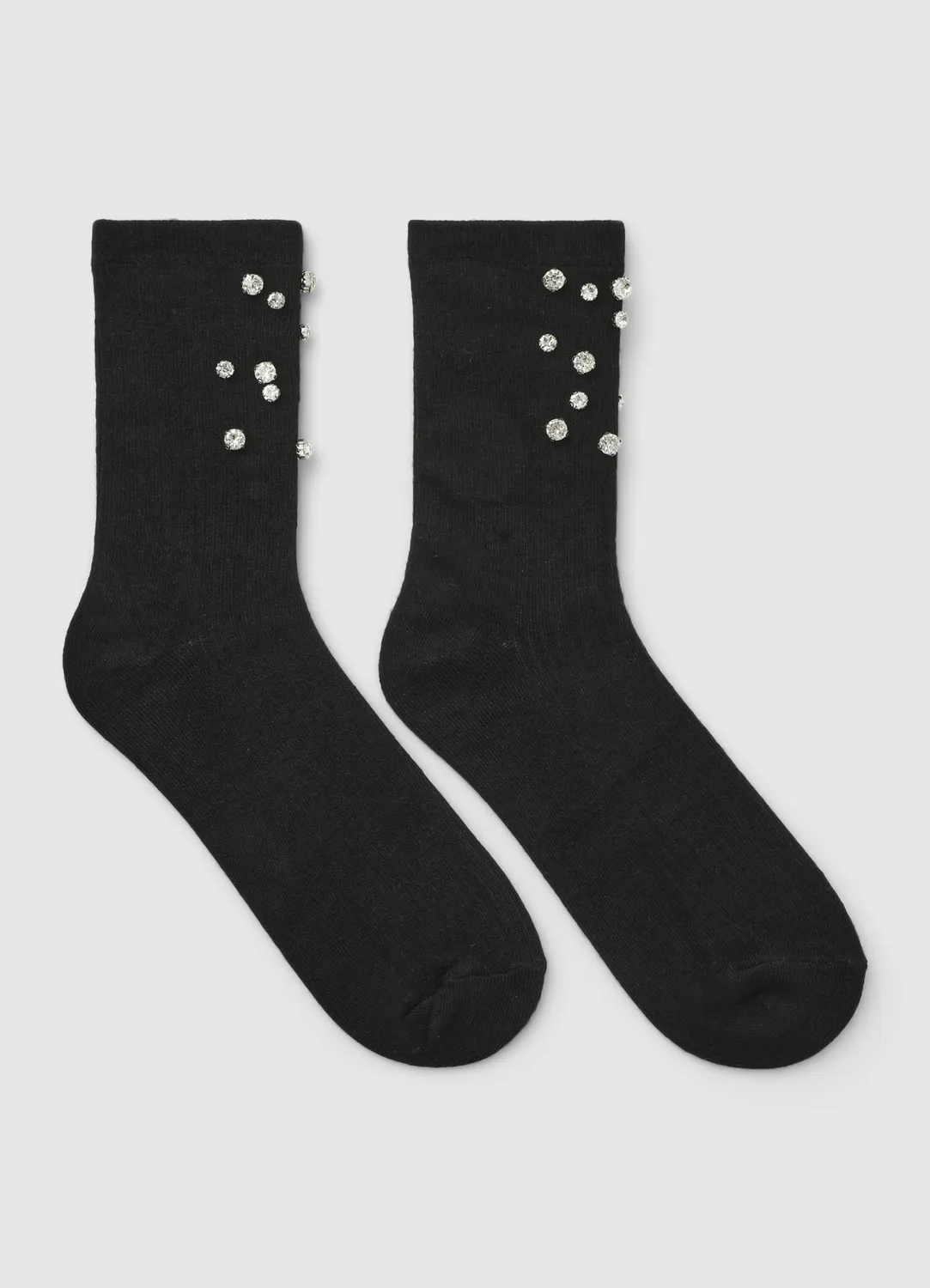 Calliope chaussettes côtes strass taille unique