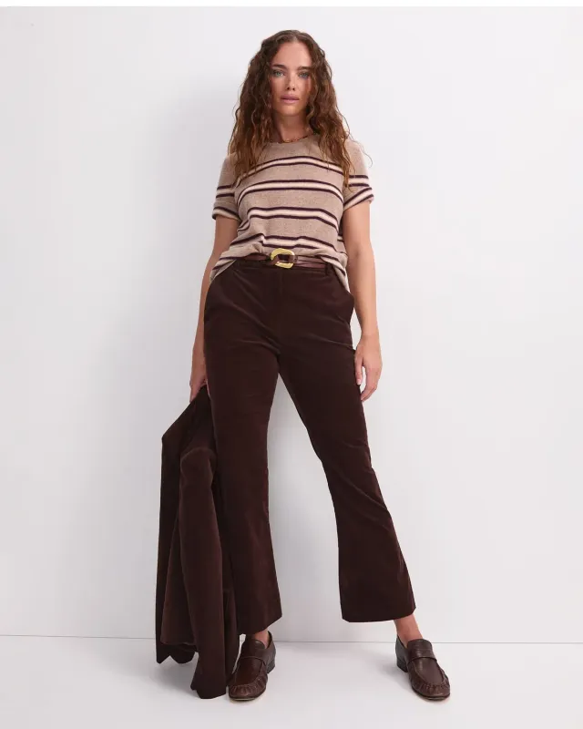 Sportscraft Thea Kick Flare Velvet Pant pantalon velours