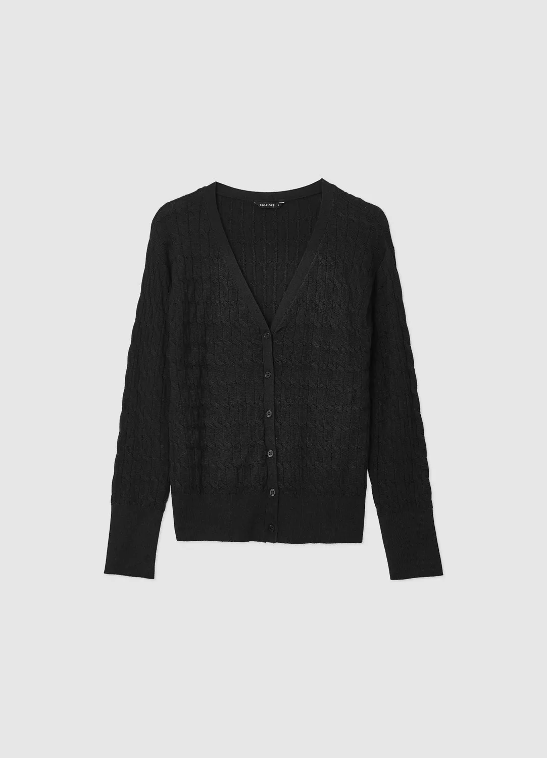 Calliope cardigan femme maille torsades col V boutons