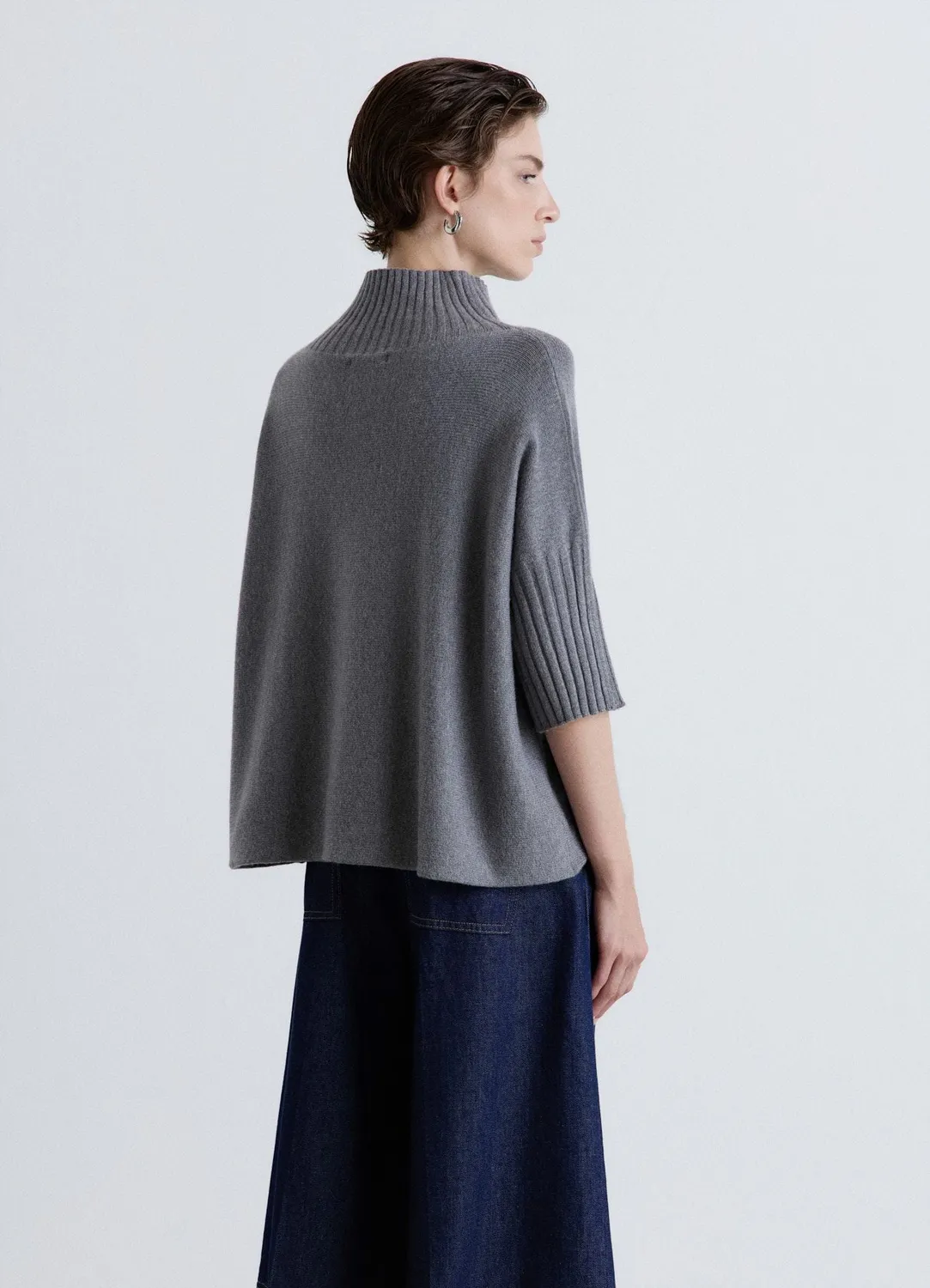 Calliope pull col bateau manches 3/4 uni coupe regular