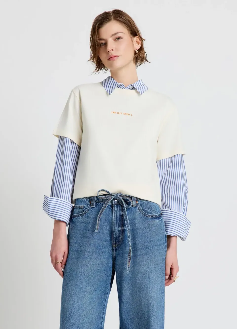 Calliope t-shirt cocktail femme col rond manches courtes