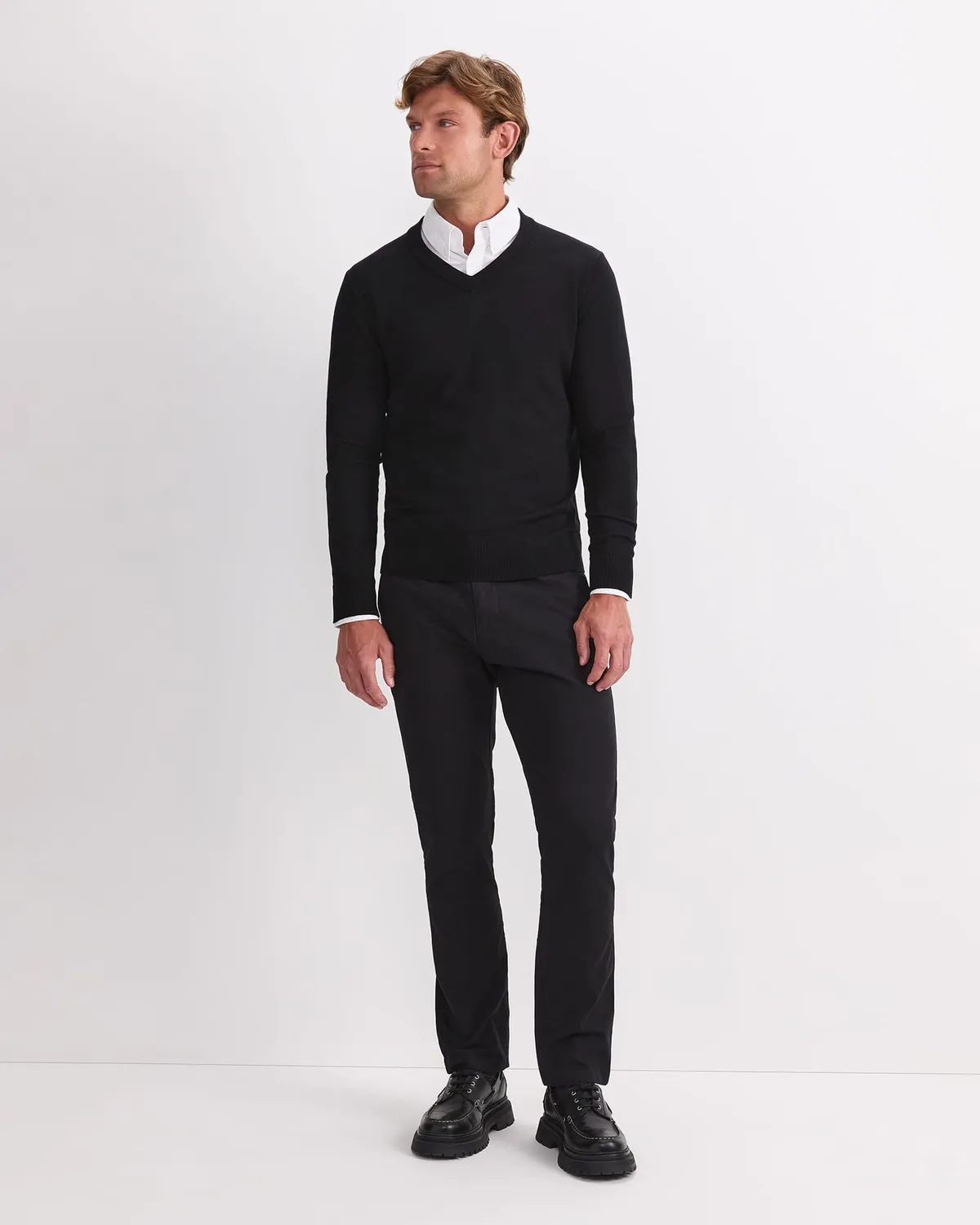 Sportscraft Merino V-Neck pull col V laine mérinos