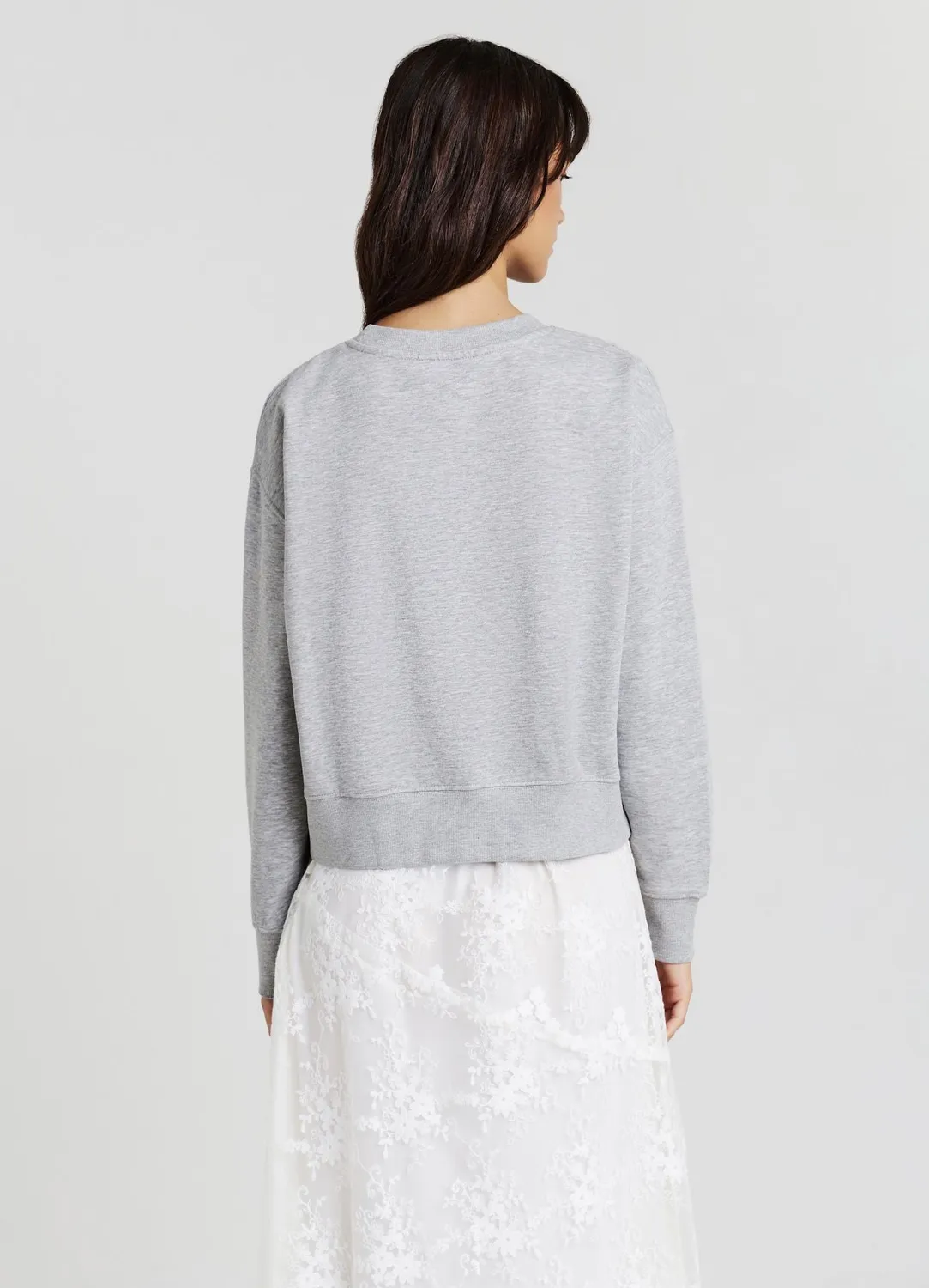 Calliope Sweat cropped femme imprimé collège
