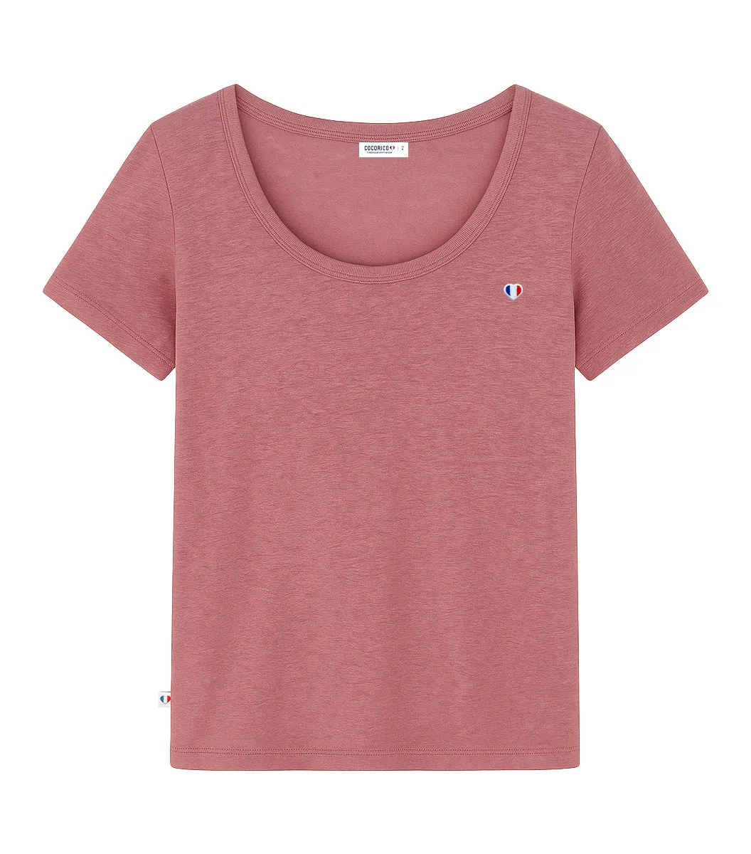 Cocorico Iconique T-shirt Femme Rose lin