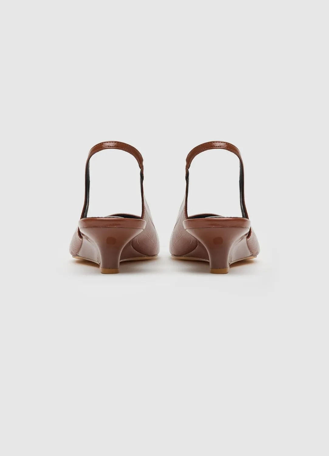 Calliope slingback compensée femme effet croco 4,5 cm