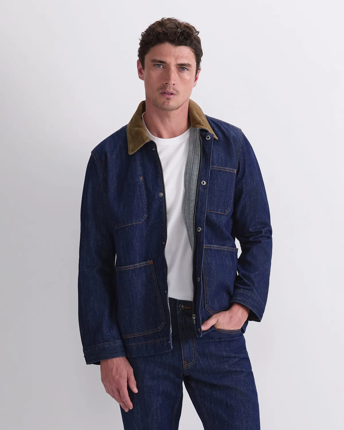 Sportscraft Denim Chore veste jean indigo homme