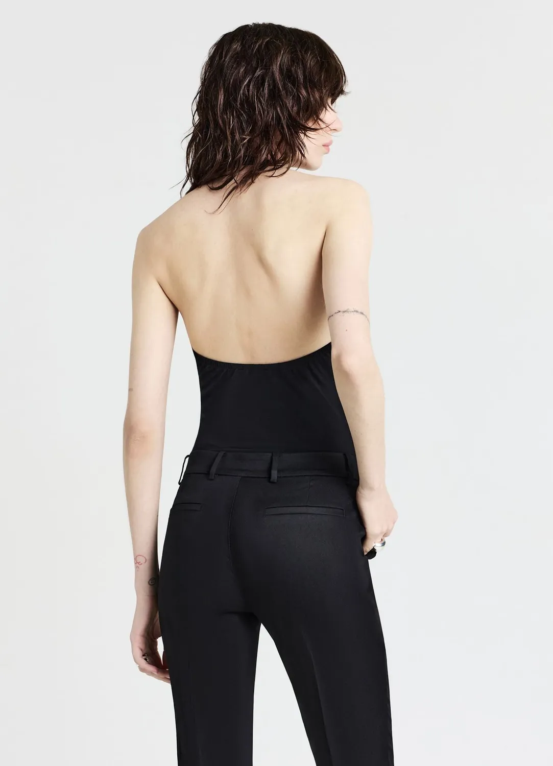 Calliope Body halterneck sciallato body femme col licou