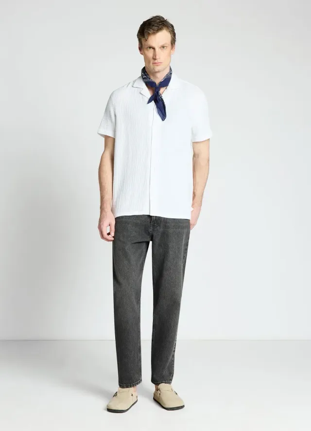 Calliope chemise bowling unie homme