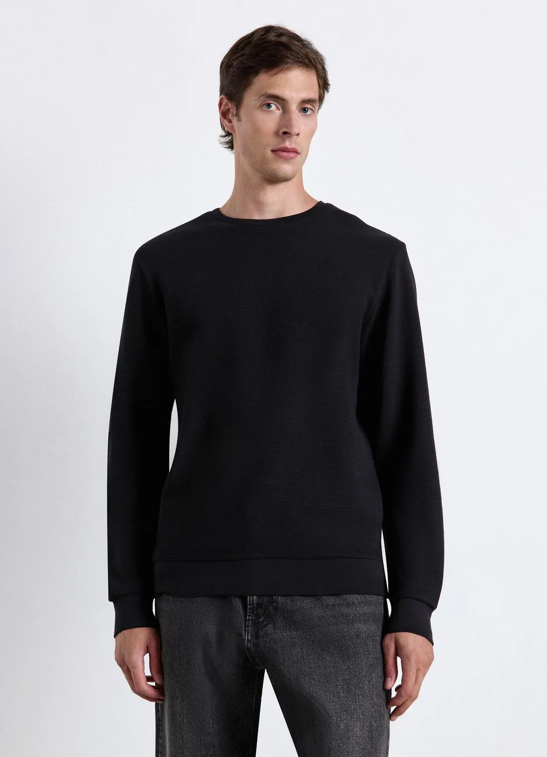 Calliope sweat col rond homme coton uni