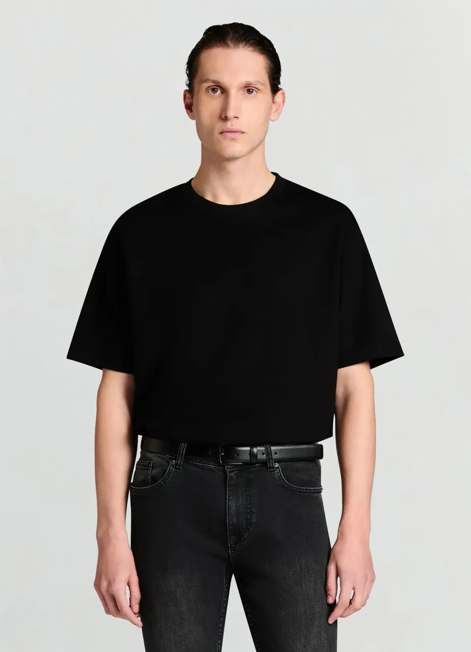 Calliope T-shirt ample homme uni col rond