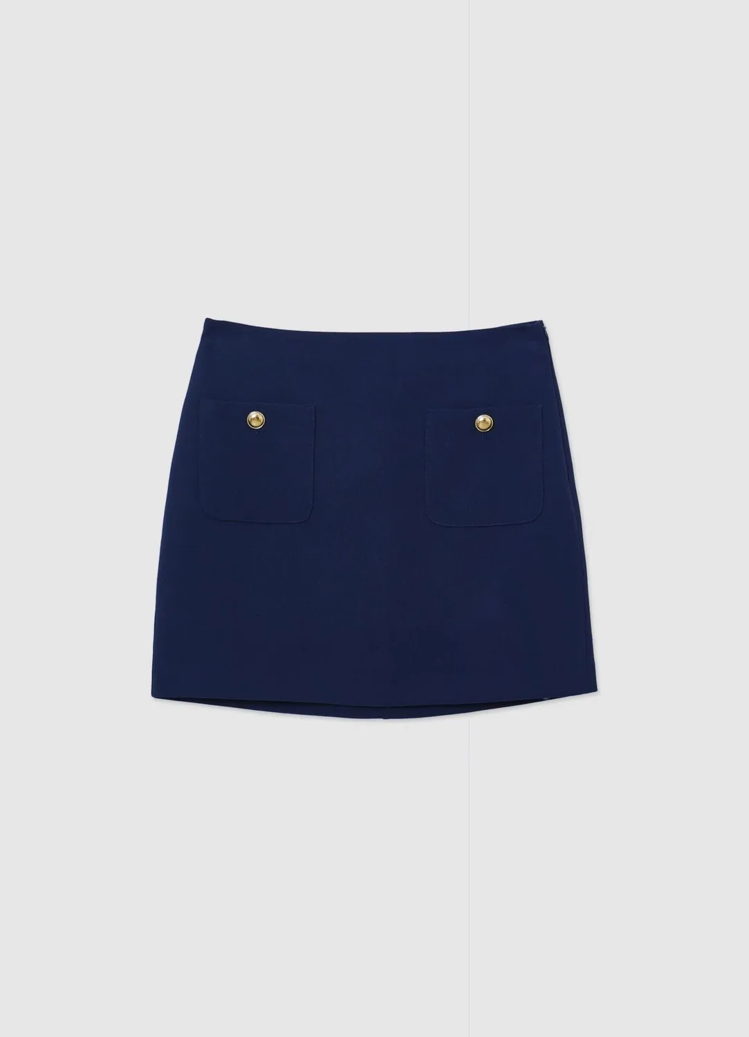 Calliope Minijupe femme poches boutons dorés