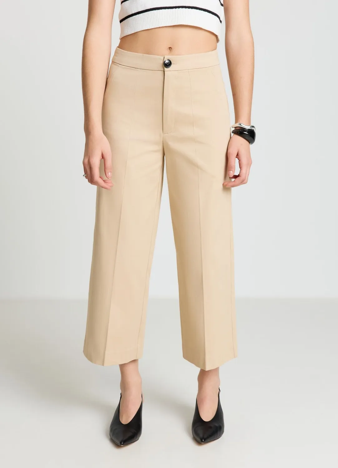 Calliope pantalon culotte tailleur femme uni