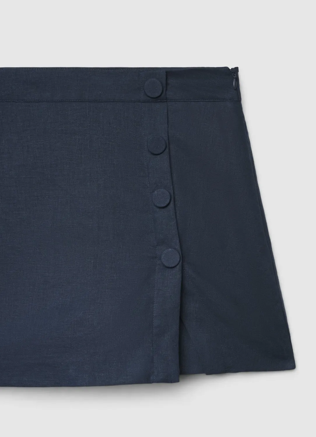 Calliope jupe-short boutons femme unie taille haute