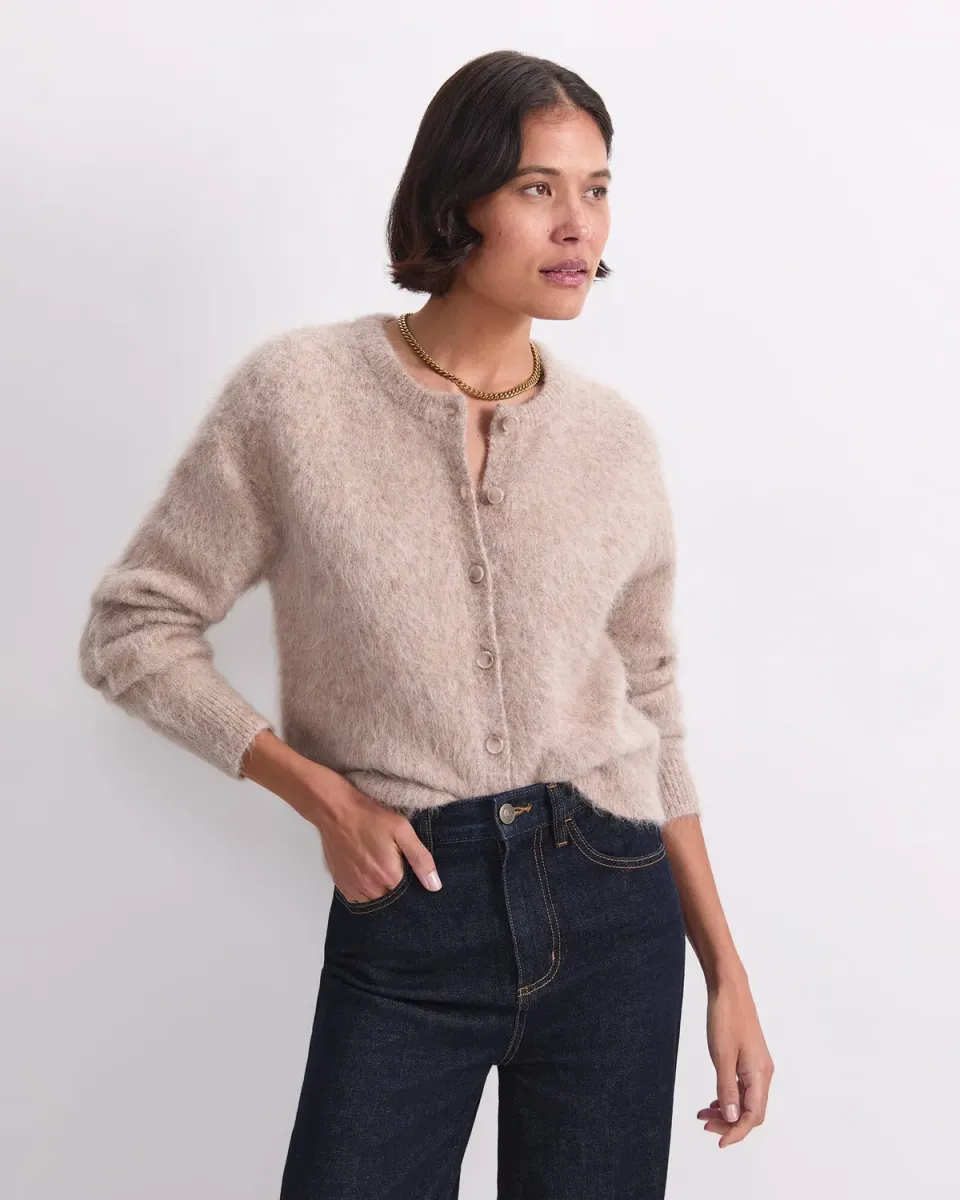 Sportscraft Alpaca Cardigan gilet court alpaga boutonné