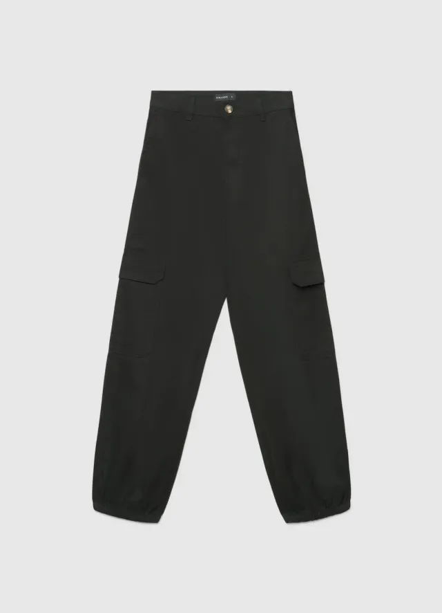 Calliope pantalon cargo droit femme fond élastique