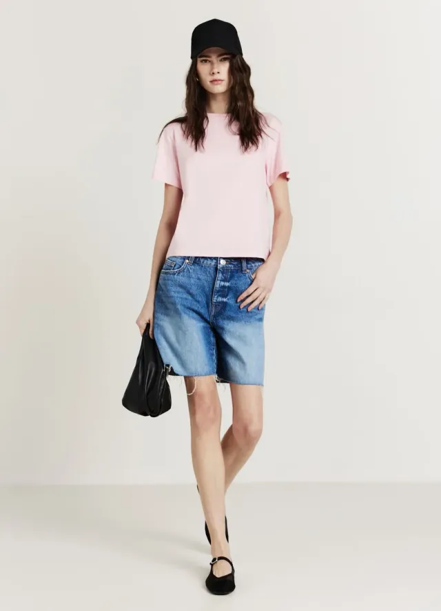 Calliope t-shirt femme col rond uni coton