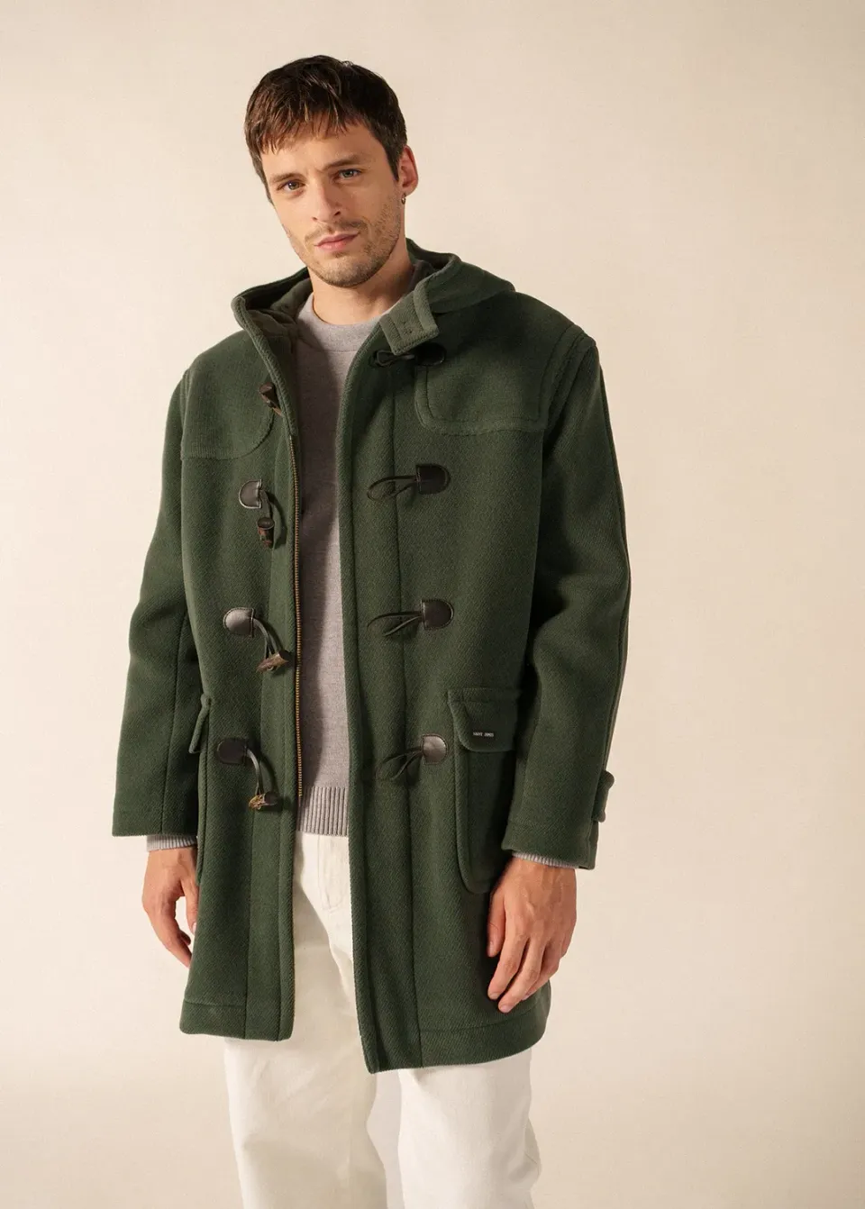 Saint James Saturne duffle-coat végétal laine