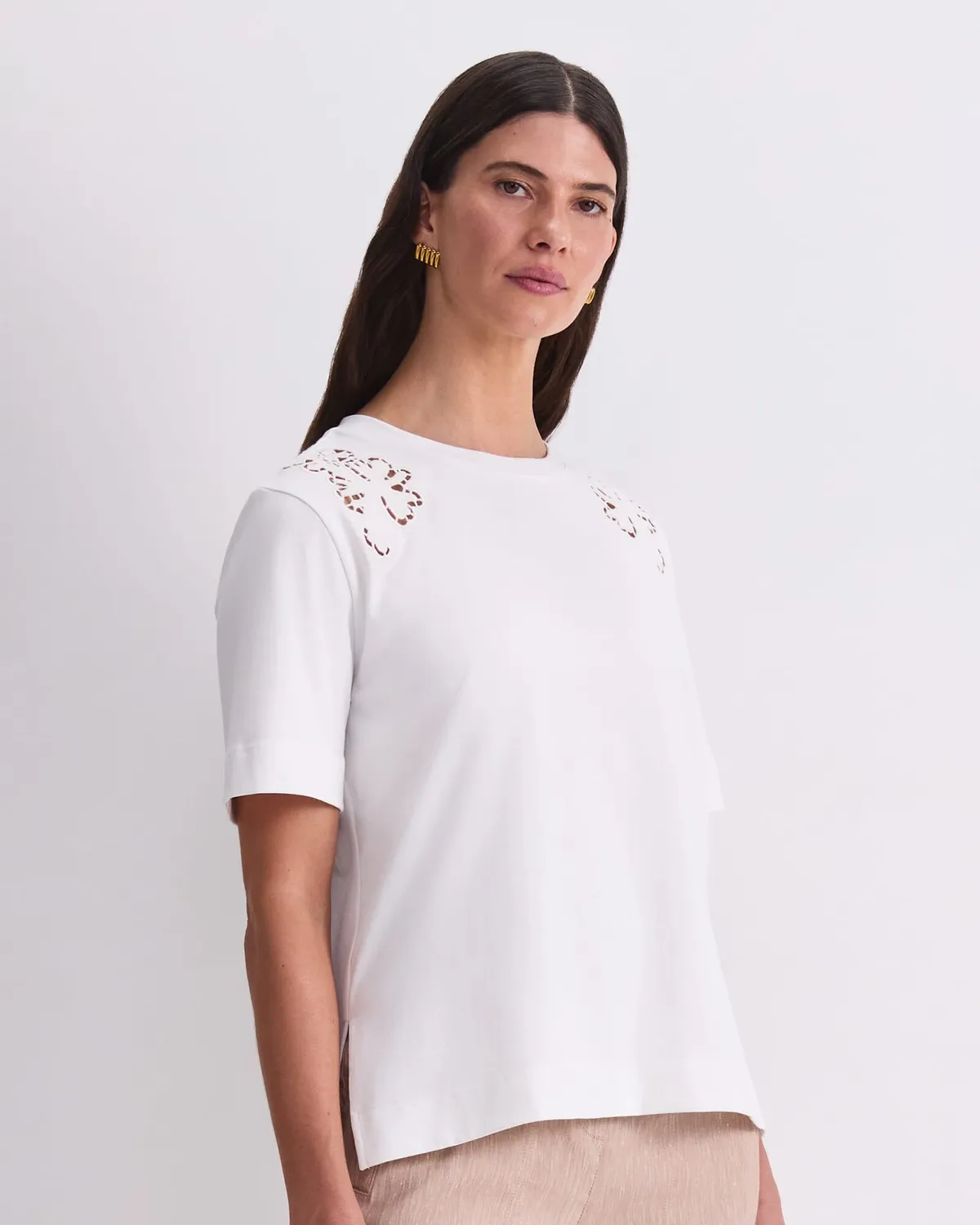 Sportscraft Paloma tee coton femme broderie
