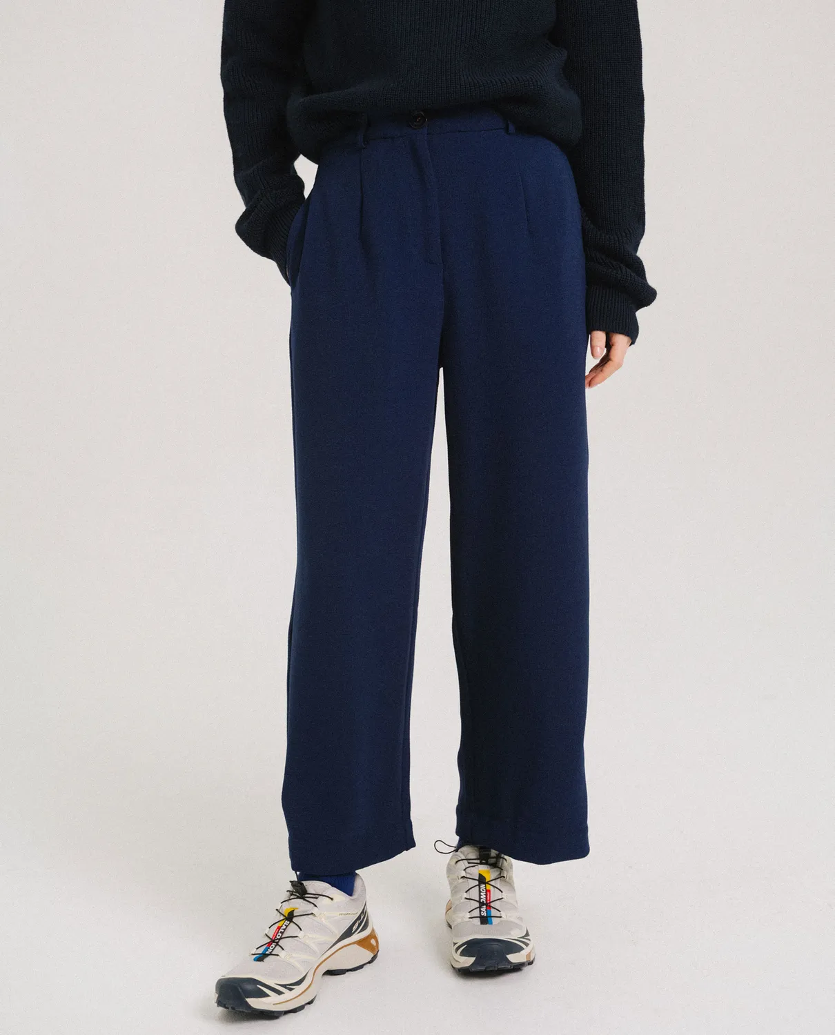 Tinsels Brando Encre pantalon 7/8 crêpe fluide