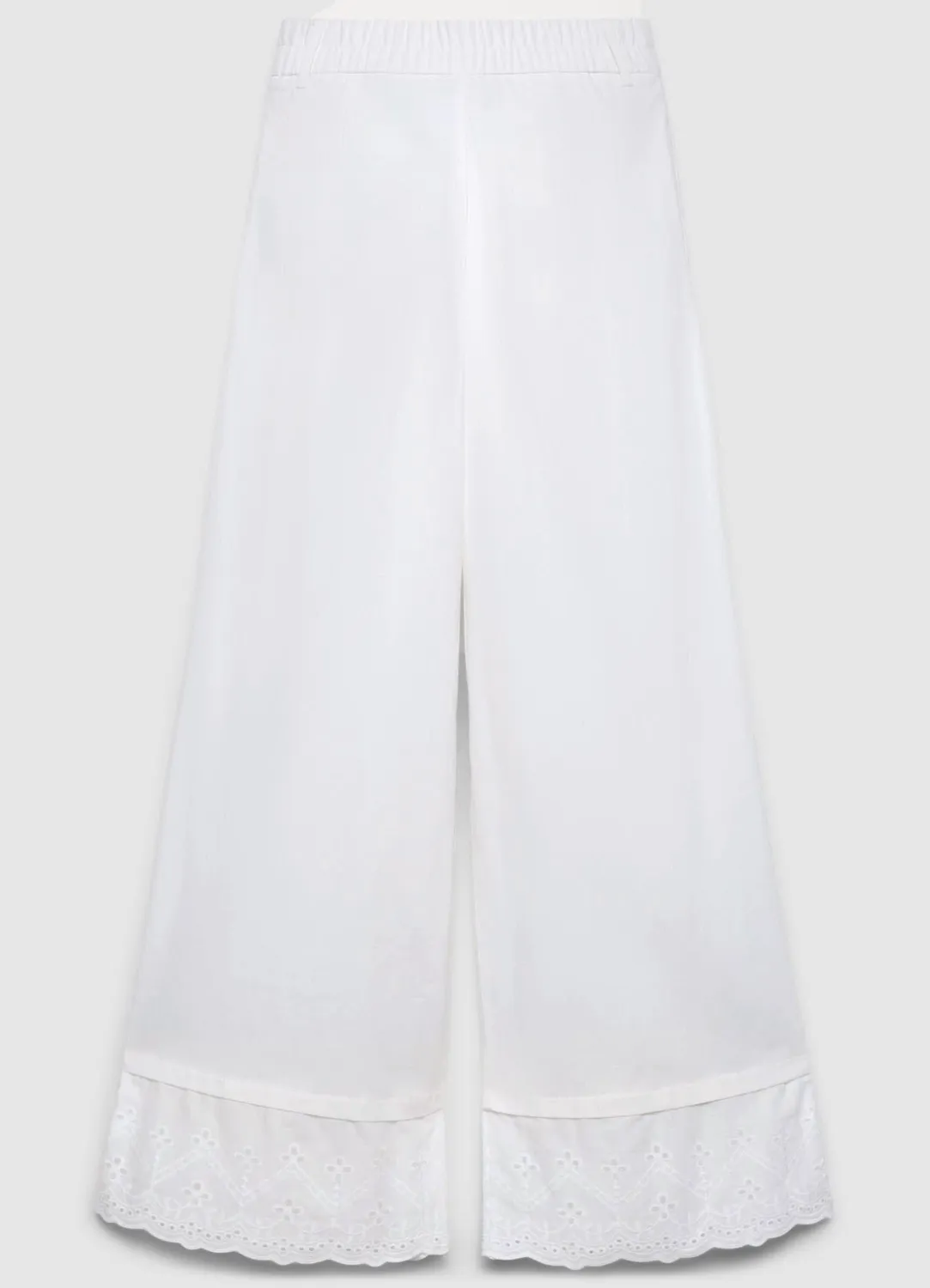 Calliope pantalon palazzo femme volant broderie