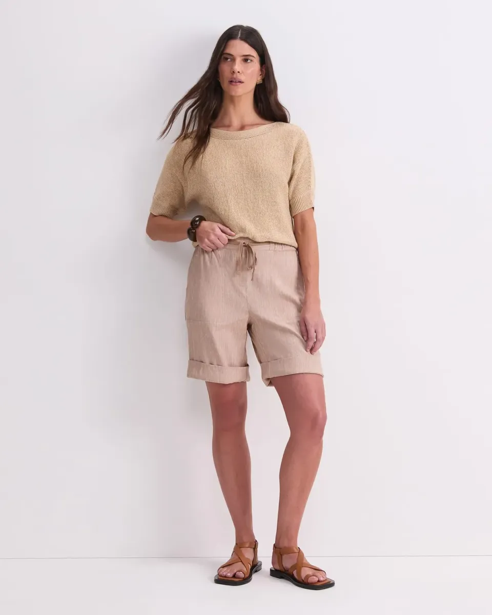 Sportscraft Rosa short lin taille élastique femme