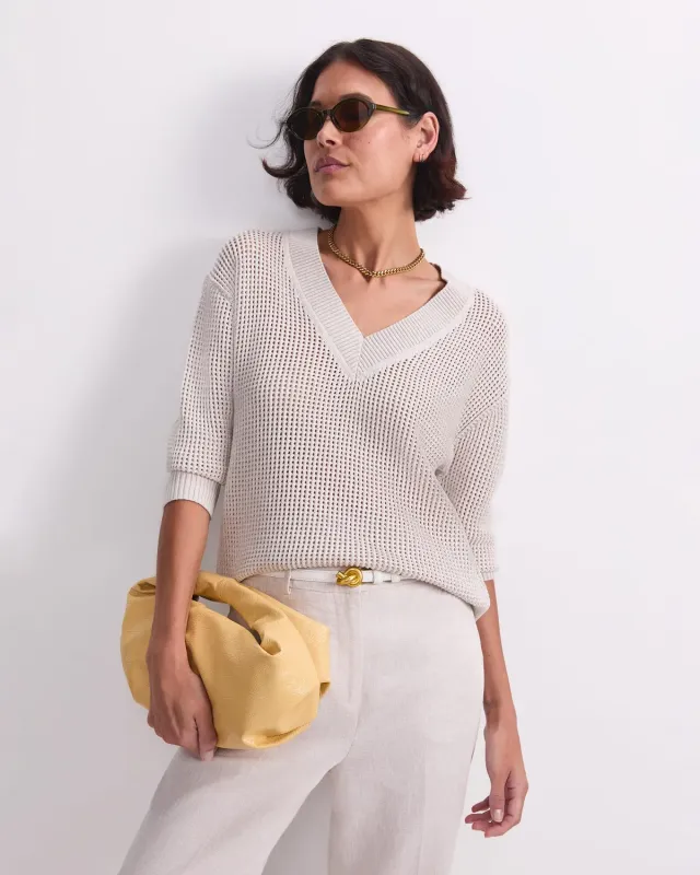 Sportscraft Crochet pull sans manches coton