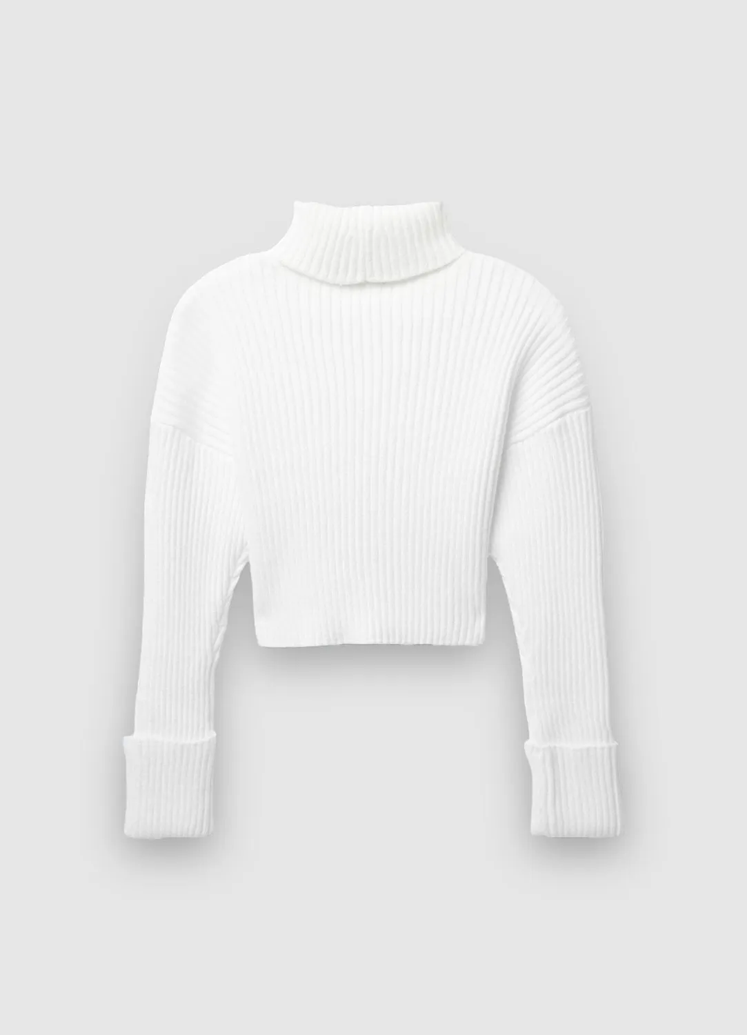 Calliope pull col montant côtelé manches longues femme
