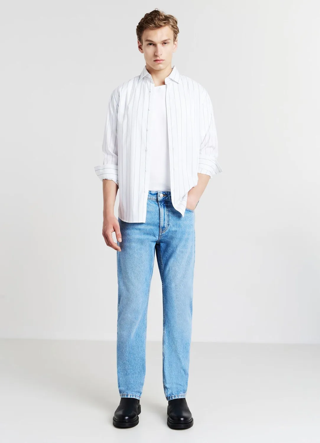 Calliope chemise homme rayures coton regular